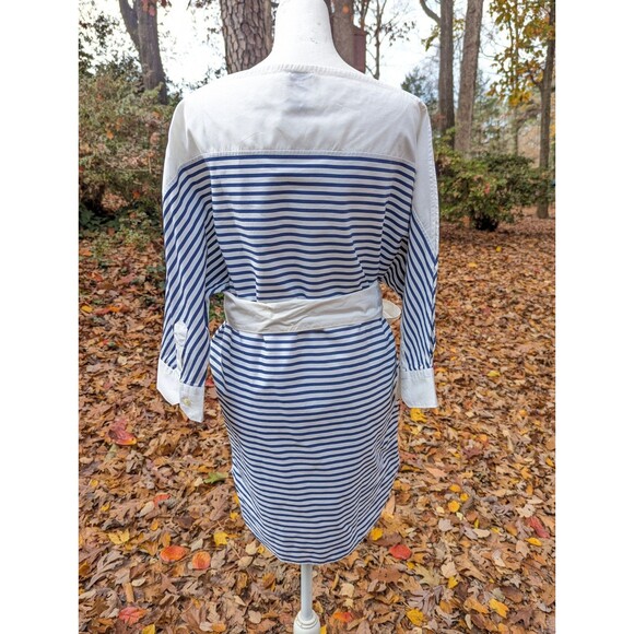 Sara Roka Split Sleeve Blue And W Dress Classic Size Small $985 - Picture 6 of 9